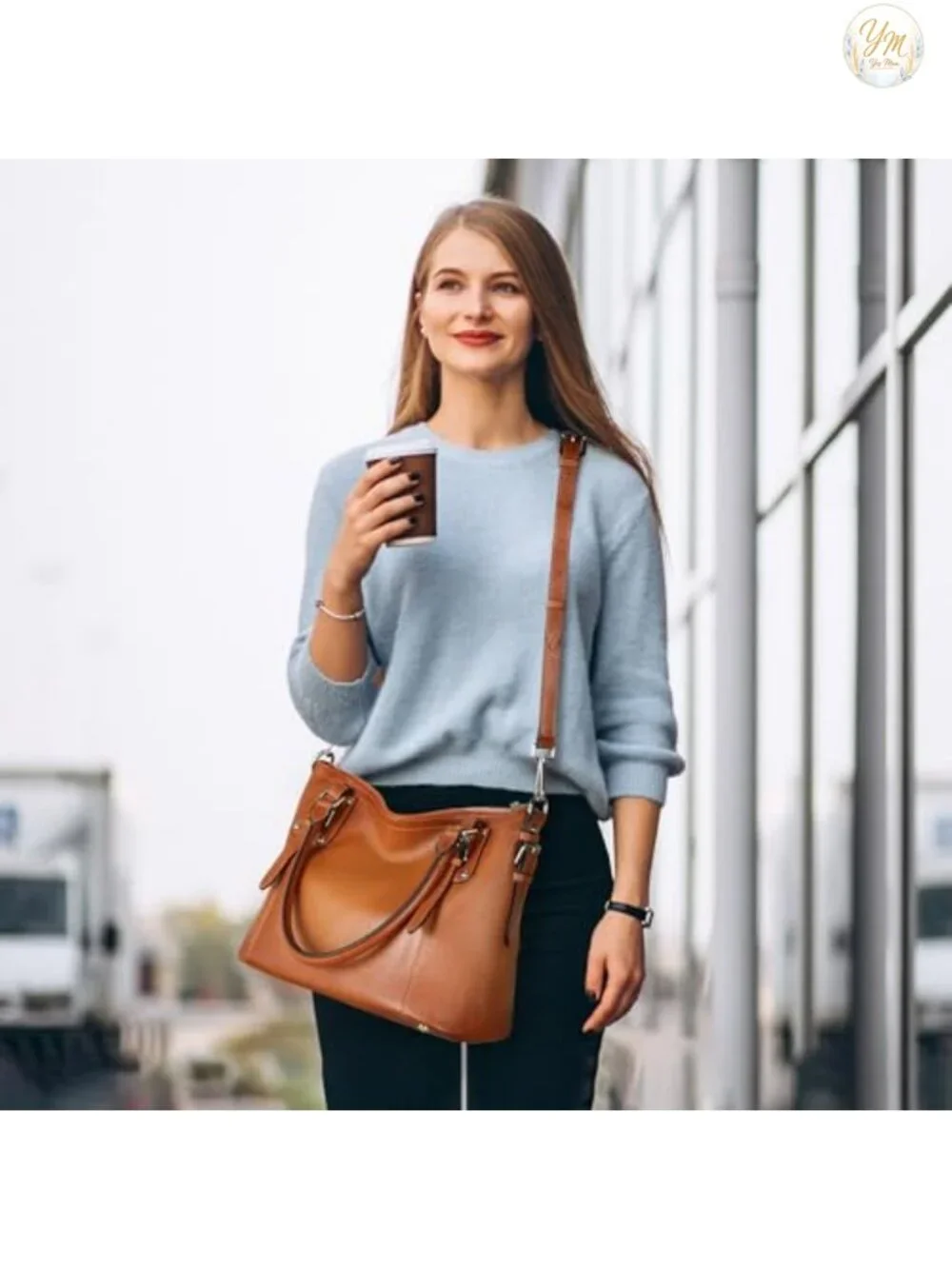 Genuine Leather Tote Satchel Shoulder Bag Crossbody Handbag Women Work Travel